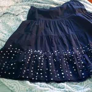 Black skirt with sequins. Youth XL
